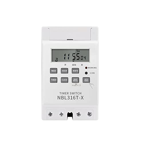 Serplex Timer Switch Electrical On Off, 220v Home Appliance Timer Switch Daily/Weekly Auto Cut Off Timer Switch Digital Timer Control With 16 Timing Settings Din Rail Mount Powered by AAA Battery Serplex Timer Switch Electrical On Off, 220v Home Appliance Timer Switch Daily/Weekly Auto Cut Off Timer Switch Digital Timer Control With 16 Timing Settings Din Rail Mount Powered by AAA Battery